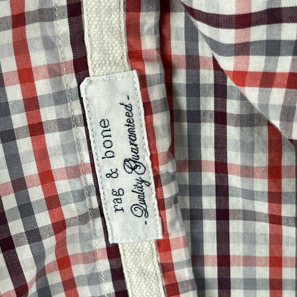 Rag Bone Tailored Workwear Shirt Mens Large Plaid Button Down Long Sleeve - Picture 5 of 16
